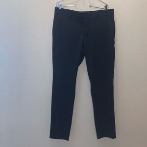 The Savile Row London Navy Blue Slim Fit Suit Pants